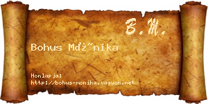 Bohus Mónika névjegykártya