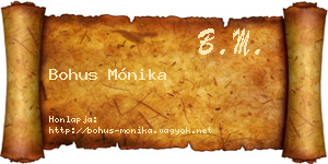 Bohus Mónika névjegykártya