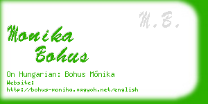 monika bohus business card